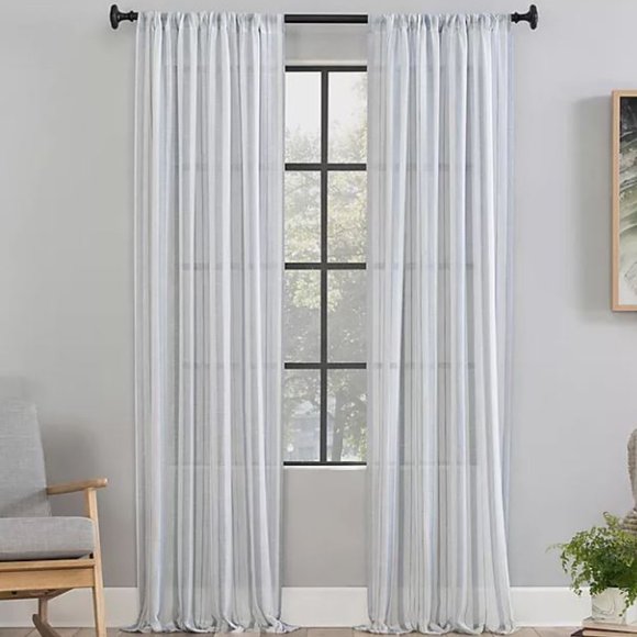 Clean Window® 84-Inch Window Curtain 1 Panel Blue - Picture 6 of 6